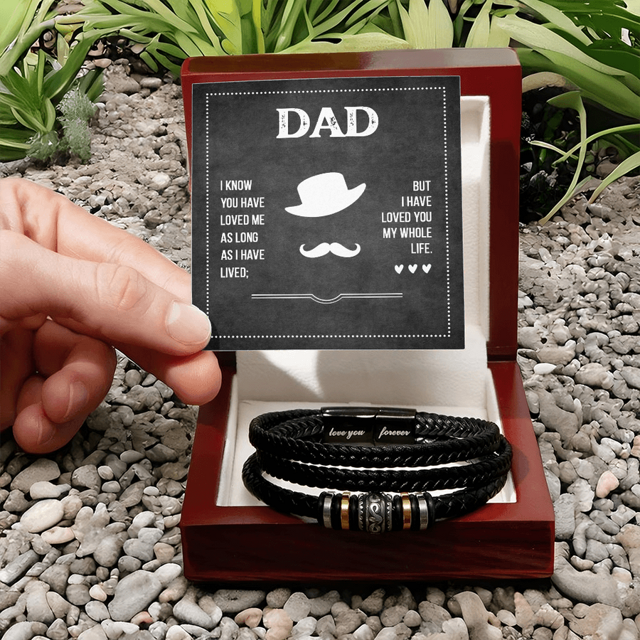 Fathers Day Bracelet for Dad from Daughter, Birthday Bracelet for Dad from Son