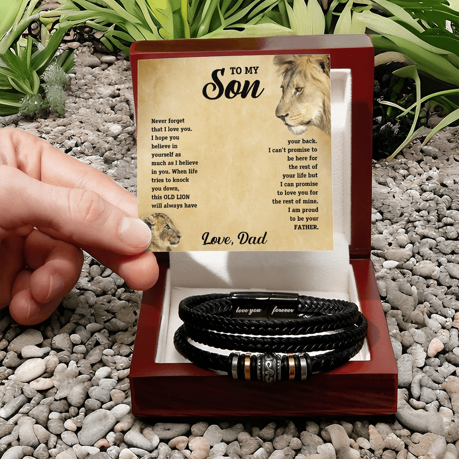 To My Son Bracelet from Mom, Son Gift from Dad, Christmas Graduation Birthday Gifts for Sons
