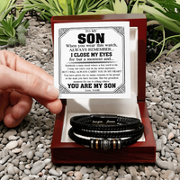 Load image into Gallery viewer, To My Son Bracelet Gifts from Mom, The Proudest Moment for Me Is Telling Others You Are My Son
