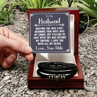 Load image into Gallery viewer, To My Husband Bracelet from Wife, Meeting You Was Fate, Becoming Your Friend Was a Choice
