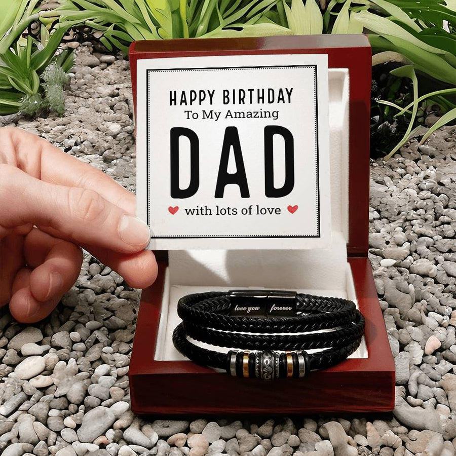 Birthday Gifts for Dad Who Doesn't Want Anything, Bracelet for Dad from Daughter