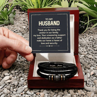 Load image into Gallery viewer, To My Husband Bracelet from Wife, Thank You for Being the Anchor in Our Family
