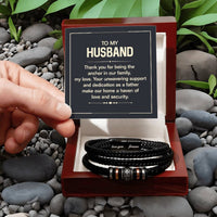 Load image into Gallery viewer, To My Husband Bracelet from Wife, Thank You for Being the Anchor in Our Family
