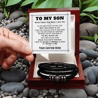 Load image into Gallery viewer, Personalized to My Son Bracelet from Mom, Unique Birthday Gifts for Son from Mom and Dad
