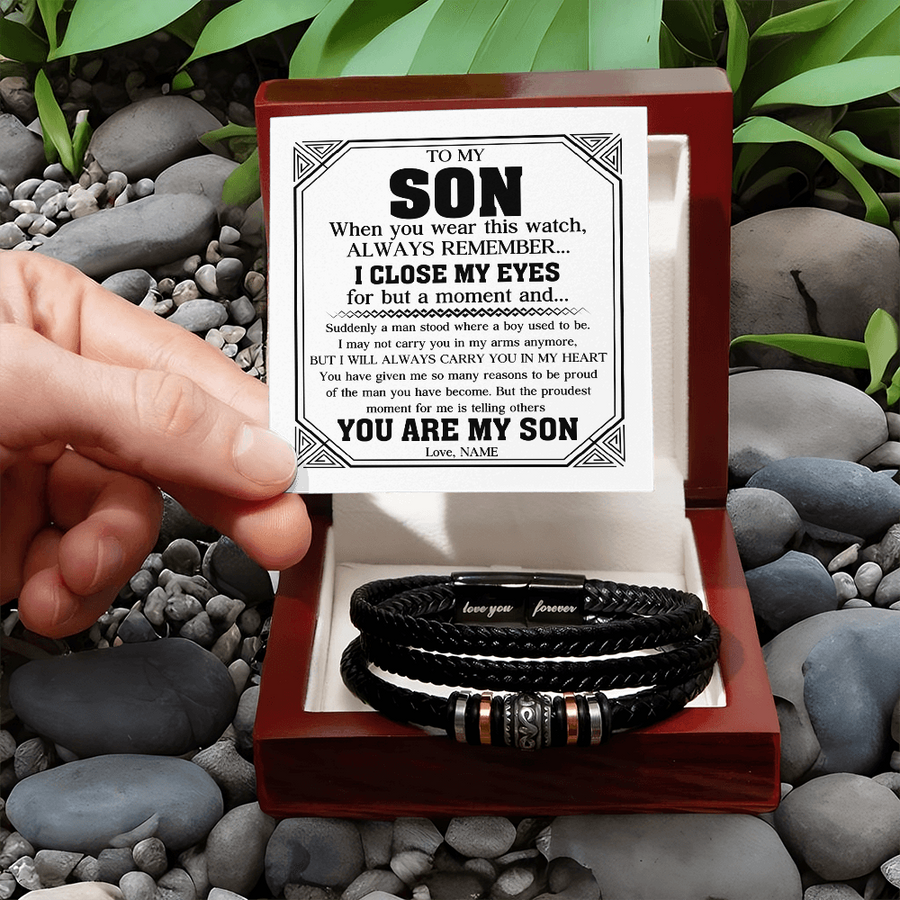 To My Son Bracelet Gifts from Mom, The Proudest Moment for Me Is Telling Others You Are My Son