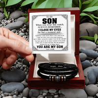Load image into Gallery viewer, To My Son Bracelet Gifts from Mom, The Proudest Moment for Me Is Telling Others You Are My Son

