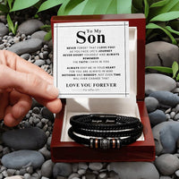 Load image into Gallery viewer, To My Son Bracelet from Mom and Dad Never Doubt Yourself and Always Remember the Faith I Have in You
