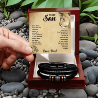 Load image into Gallery viewer, To My Son Bracelet from Mom, Son Gift from Dad, Christmas Graduation Birthday Gifts for Sons
