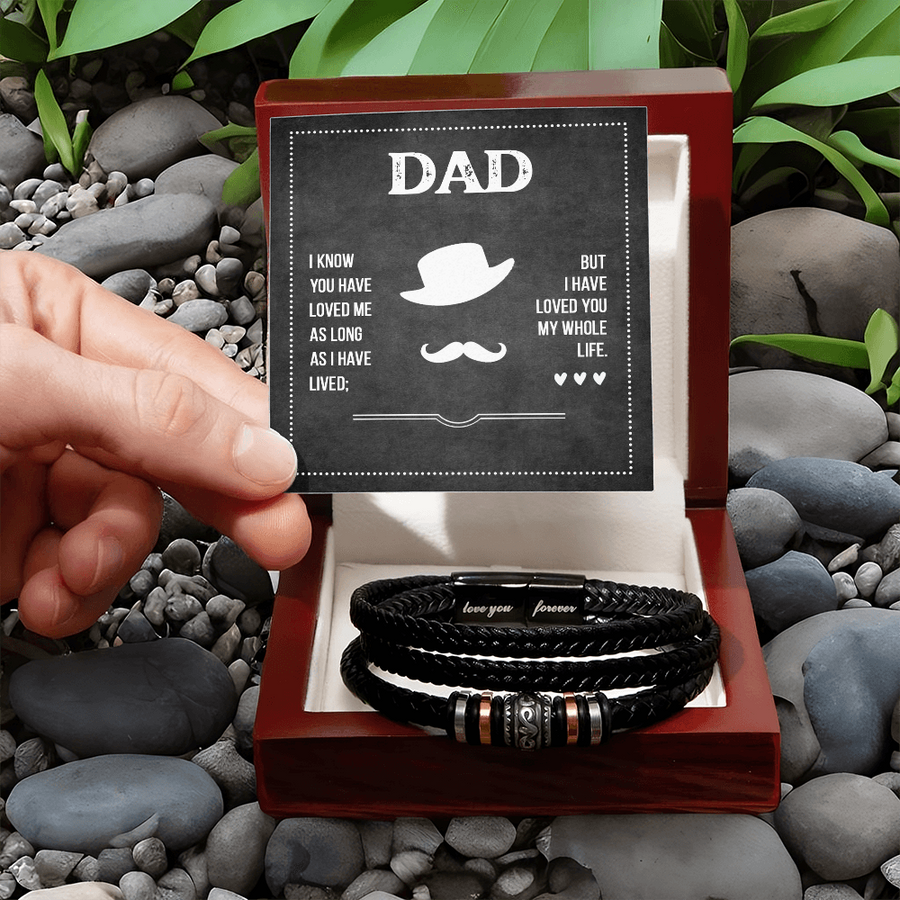 Fathers Day Bracelet for Dad from Daughter, Birthday Bracelet for Dad from Son