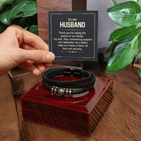 Load image into Gallery viewer, To My Husband Bracelet from Wife, Thank You for Being the Anchor in Our Family
