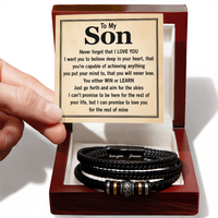 Load image into Gallery viewer, To My Son Forever Bracelet from Mom &amp; Dad – Meaningful Gift for Birthday, Graduation or Christmas
