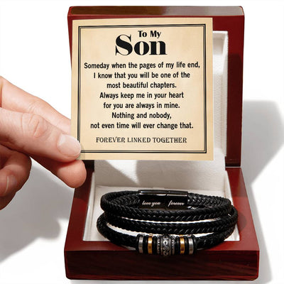 Load image into Gallery viewer, To My Son Bracelet from Mom and Dad, Mother and Son Forever Love Bracelet, Forever Linked Bracelet
