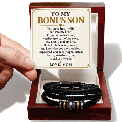 Load image into Gallery viewer, To My Bonus Son - You Are Cherished and Appreciated - Gift from Mom
