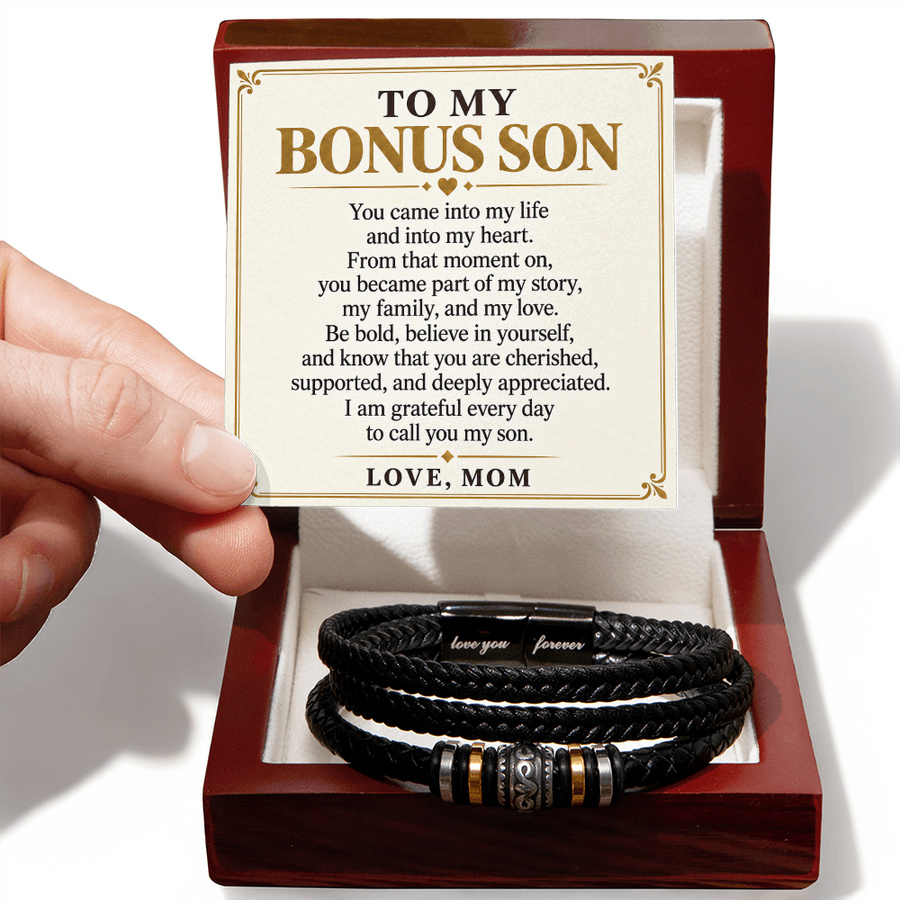 To My Bonus Son - You Are Cherished and Appreciated - Gift from Mom