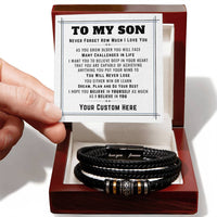 Load image into Gallery viewer, Personalized to My Son Bracelet from Mom, Unique Birthday Gifts for Son from Mom and Dad
