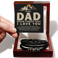 Load image into Gallery viewer, To My Dad Bracelet Gift – Never Forget I Love You, Birthday Gift from Son or Daughter to Father
