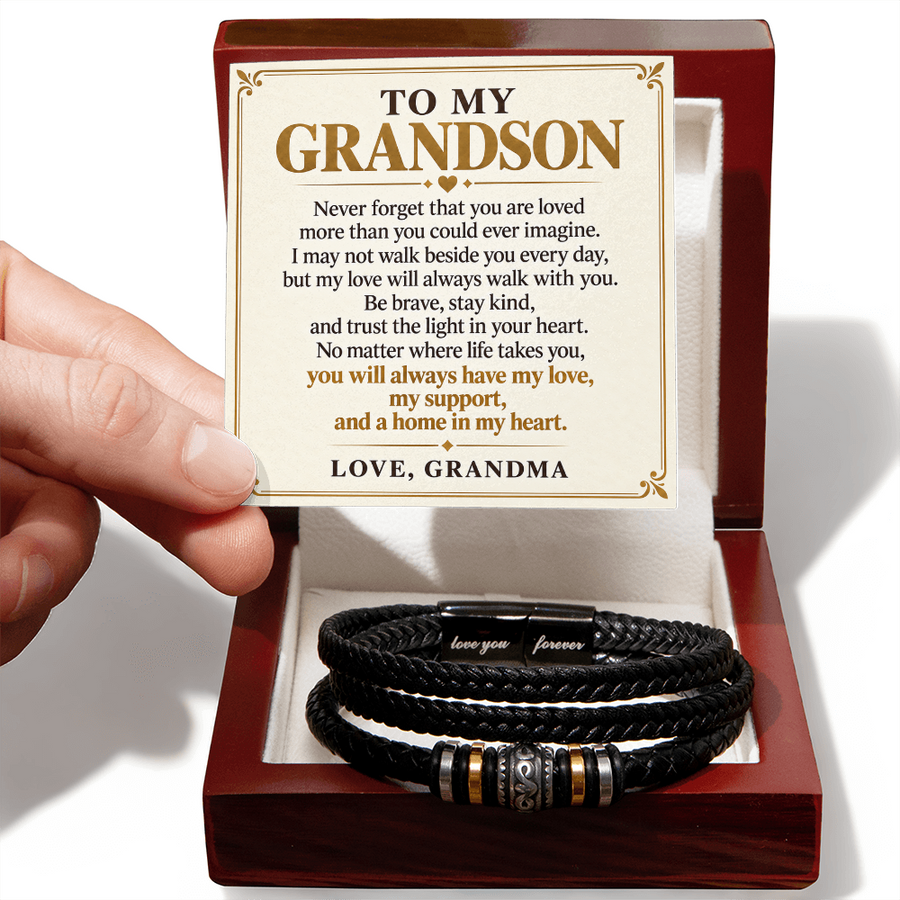 To My Grandson - My Love Will Always Walk With You - Gift from Grandma