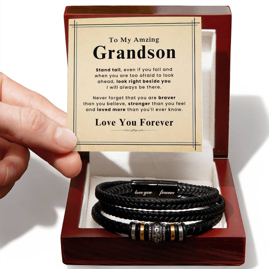 Personalized Grandson Bracelets, Grandson Bracelet from Grandma and Grandpa, Gifts for from Nana