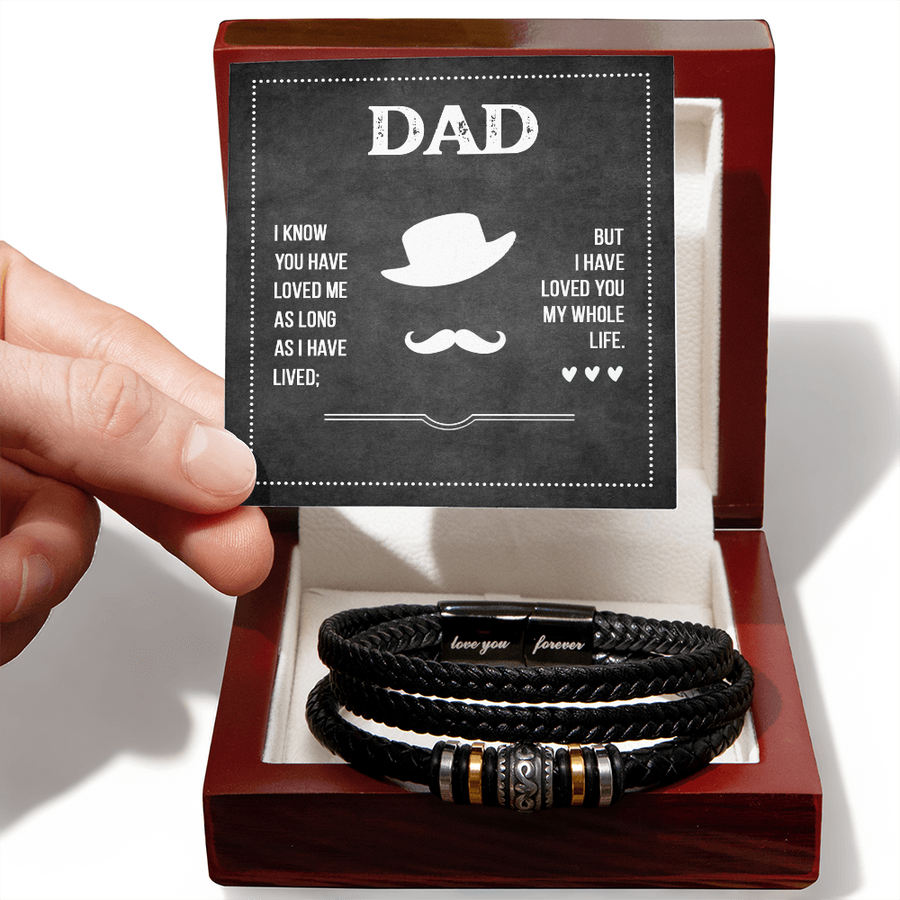 Fathers Day Bracelet for Dad from Daughter, Birthday Bracelet for Dad from Son
