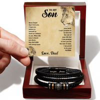 Load image into Gallery viewer, To My Son Bracelet from Mom, Son Gift from Dad, Christmas Graduation Birthday Gifts for Sons
