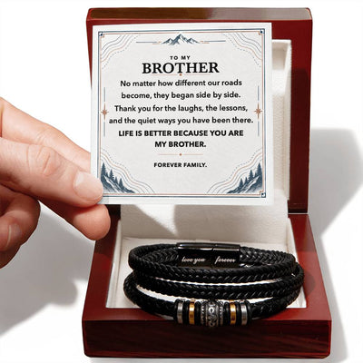 Load image into Gallery viewer, To My Brother Bracelet Gift - Forever Family, Forever Friends
