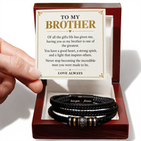 Load image into Gallery viewer, To My Brother Love You Forever Bracelet - The Greatest Gift Life Gave Me
