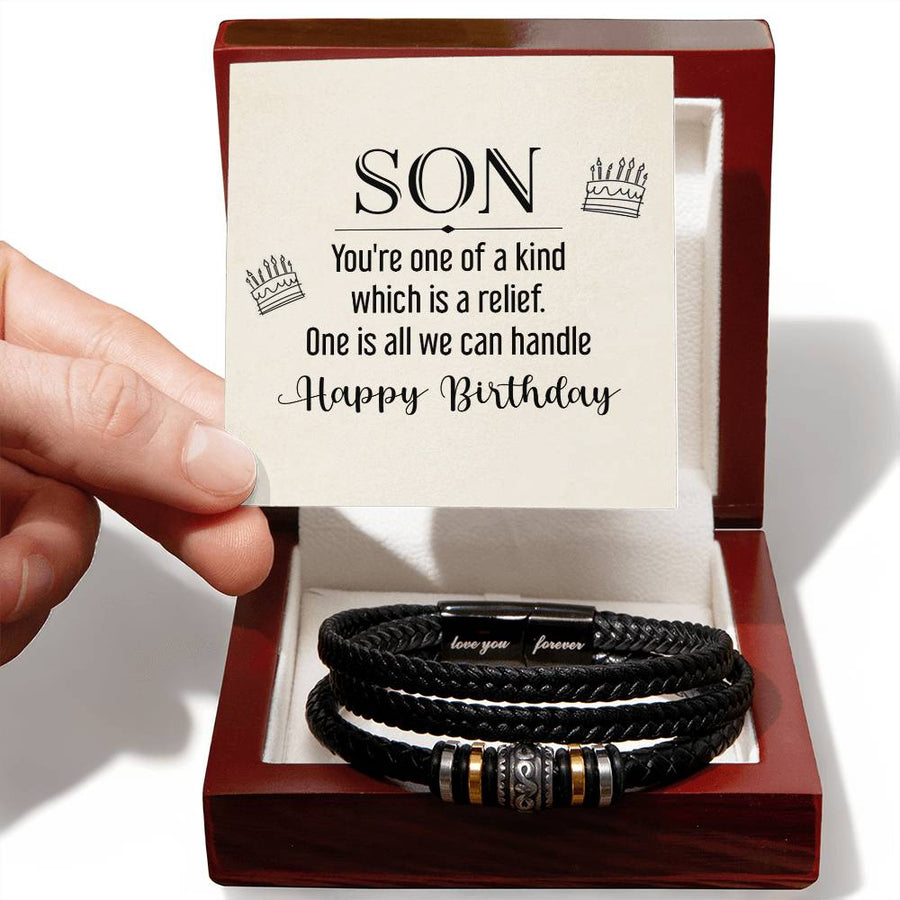 Birthday Bracelet for Son from Mom, Unique Birthday Gifts for Son 30 Years Old