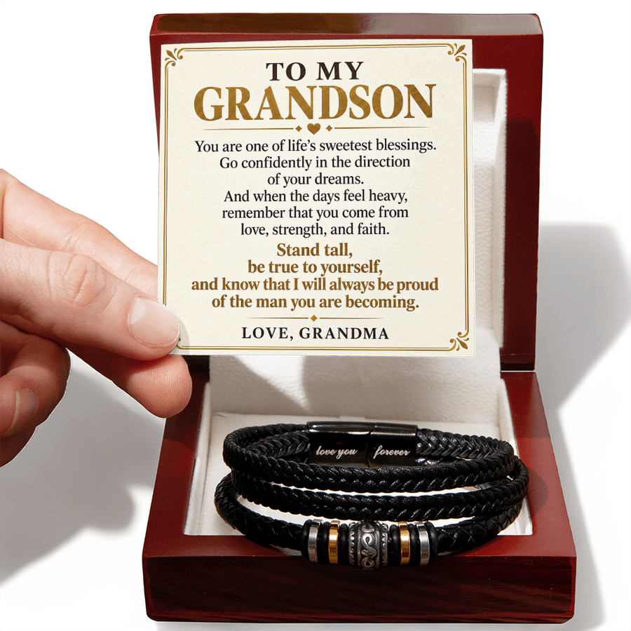 To My Grandson - Stand Tall and Follow Your Dreams - Gift from Grandma
