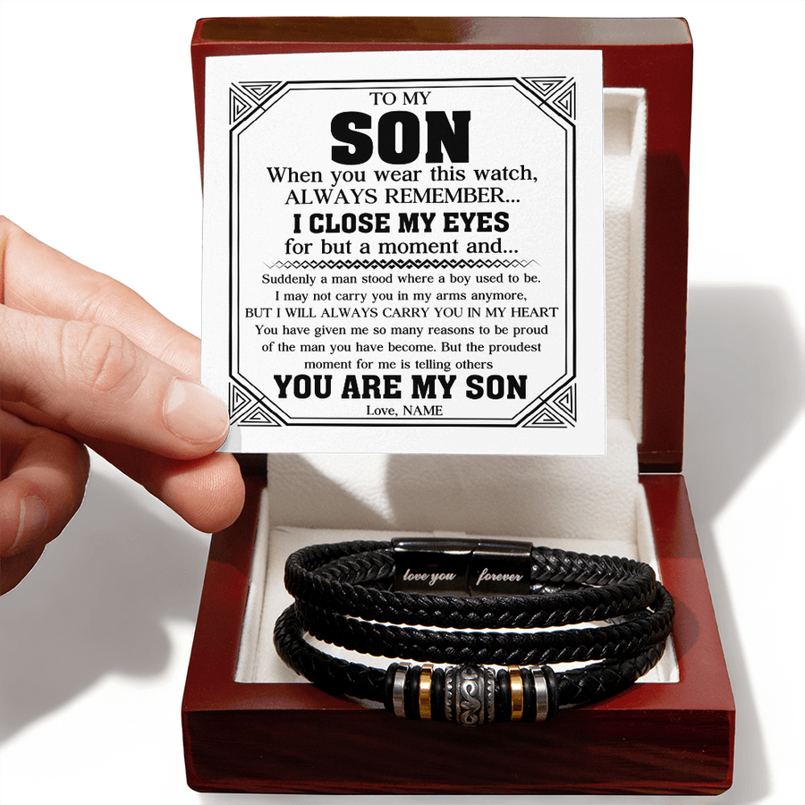 To My Son Bracelet Gifts from Mom, The Proudest Moment for Me Is Telling Others You Are My Son