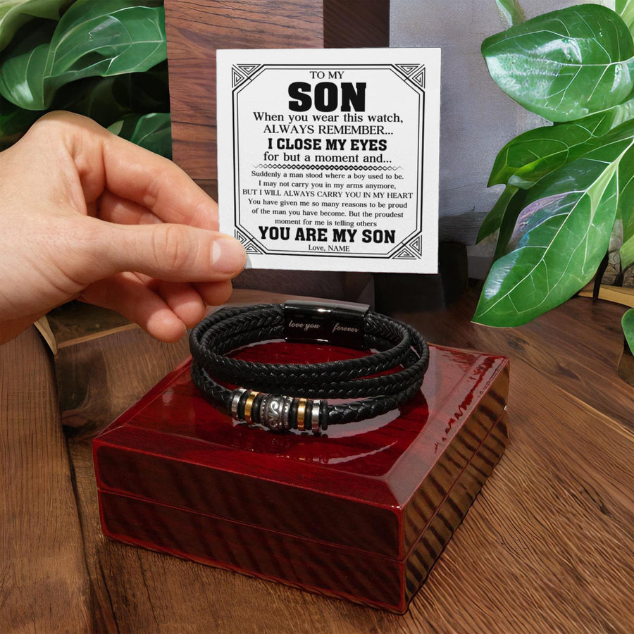 To My Son Bracelet Gifts from Mom, The Proudest Moment for Me Is Telling Others You Are My Son