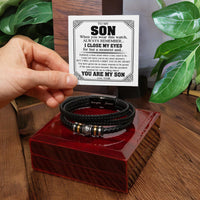 Load image into Gallery viewer, To My Son Bracelet Gifts from Mom, The Proudest Moment for Me Is Telling Others You Are My Son
