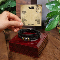 Load image into Gallery viewer, To My Son Bracelet from Mom, Son Gift from Dad, Christmas Graduation Birthday Gifts for Sons
