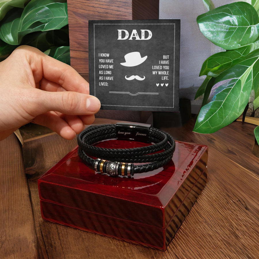 Fathers Day Bracelet for Dad from Daughter, Birthday Bracelet for Dad from Son