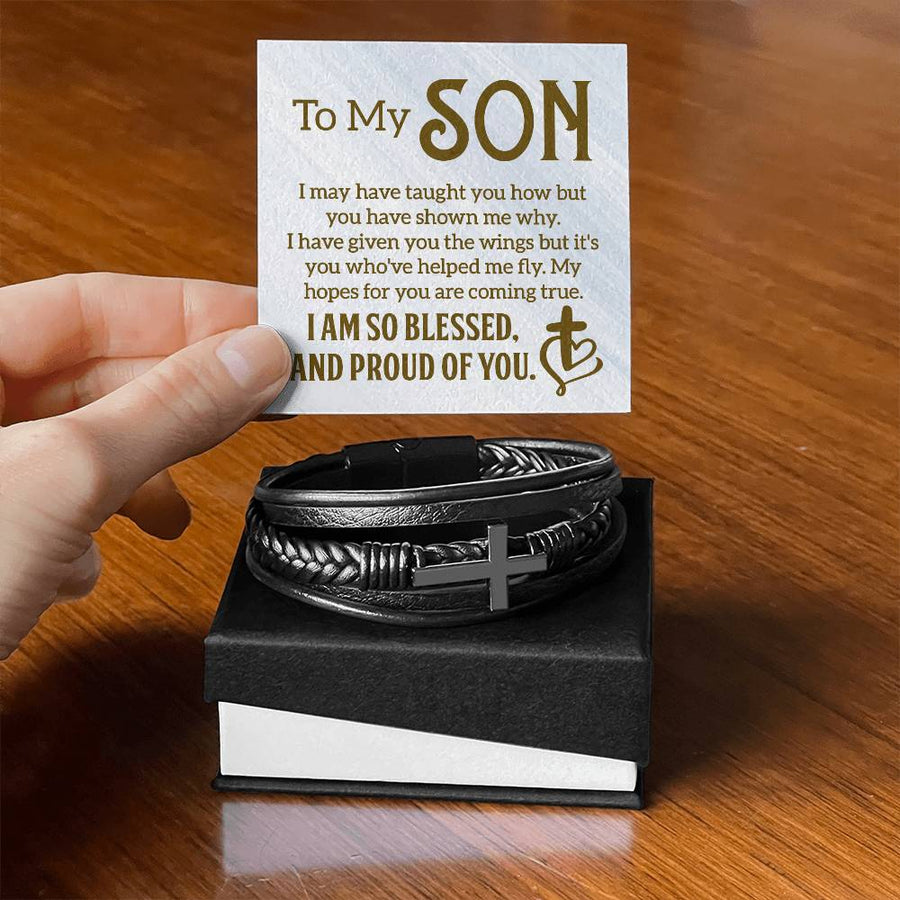 Son Bracelet from Mom and Dad, I Am So Blessed and Proud of You