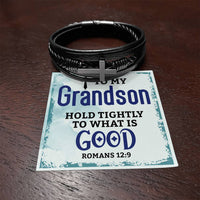 Load image into Gallery viewer, To My Grandson Bracelet from Grandparents, Hold Tightly to What Is Good
