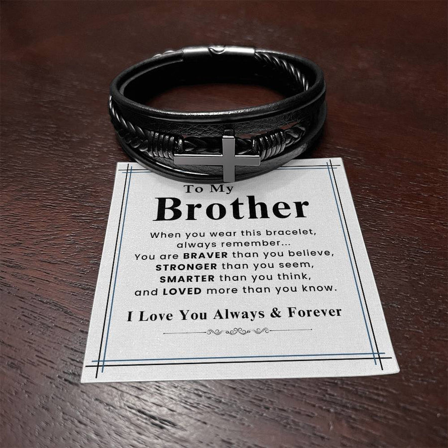 To My Brother Bracelet for Birthday, Unique Gift for Brother Christmas from Sister