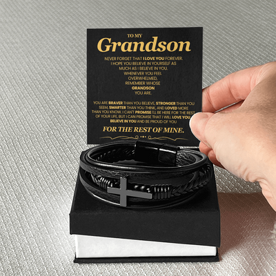 Load image into Gallery viewer, To My Grandson Bracelet, Meaningful Gift for Birthday, Graduation, Christmas from Grandparents
