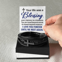 Load image into Gallery viewer, Men&#39;s Cross Bracelet - Your Life Was a Men&#39;s Cross Bracelet
