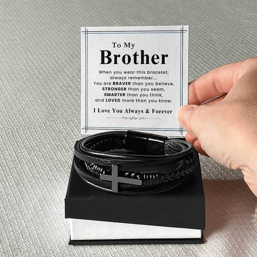 To My Brother Bracelet for Birthday, Unique Gift for Brother Christmas from Sister