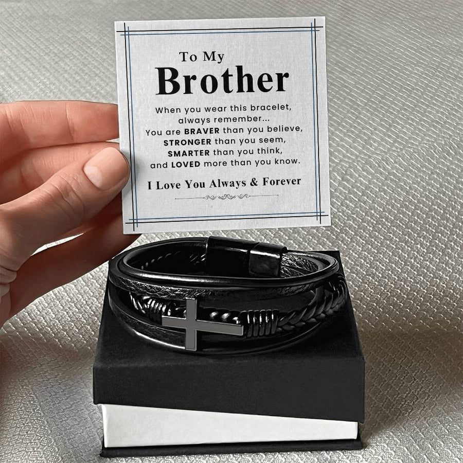 To My Brother Bracelet for Birthday, Unique Gift for Brother Christmas from Sister