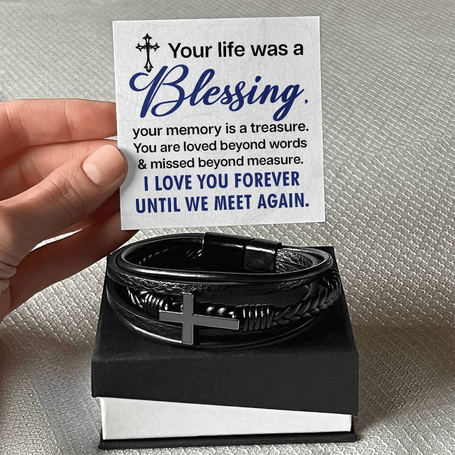 Men's Cross Bracelet - Your Life Was a Men's Cross Bracelet