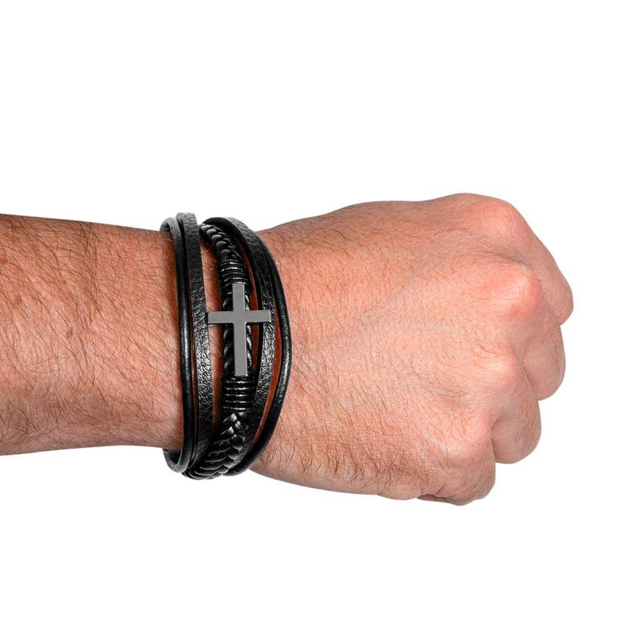 Men's Cross Bracelet - Your Life Was a Men's Cross Bracelet