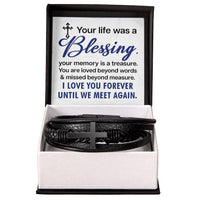 Load image into Gallery viewer, Men&#39;s Cross Bracelet - Your Life Was a Men&#39;s Cross Bracelet
