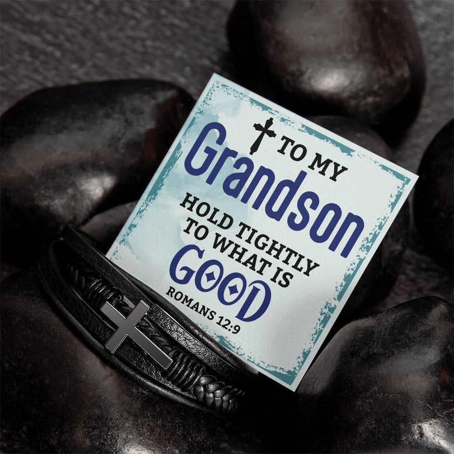 To My Grandson Bracelet from Grandparents, Hold Tightly to What Is Good
