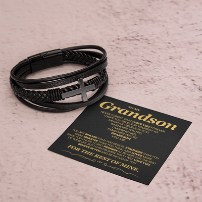 Load image into Gallery viewer, To My Grandson Bracelet, Meaningful Gift for Birthday, Graduation, Christmas from Grandparents
