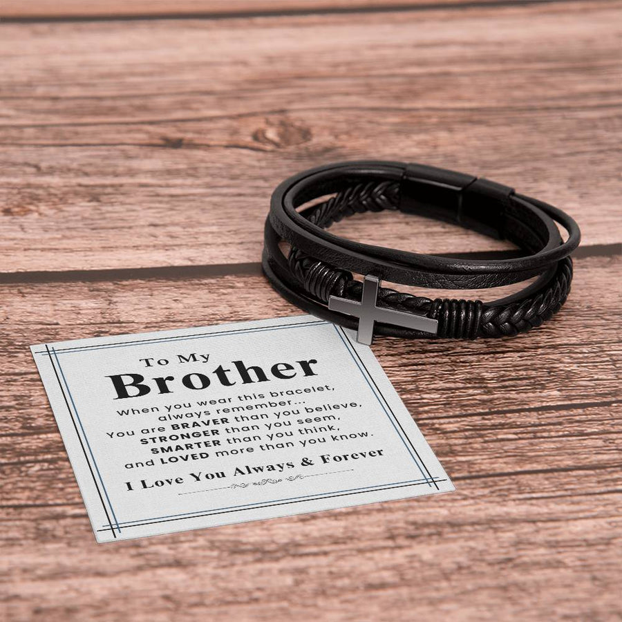 To My Brother Bracelet for Birthday, Unique Gift for Brother Christmas from Sister