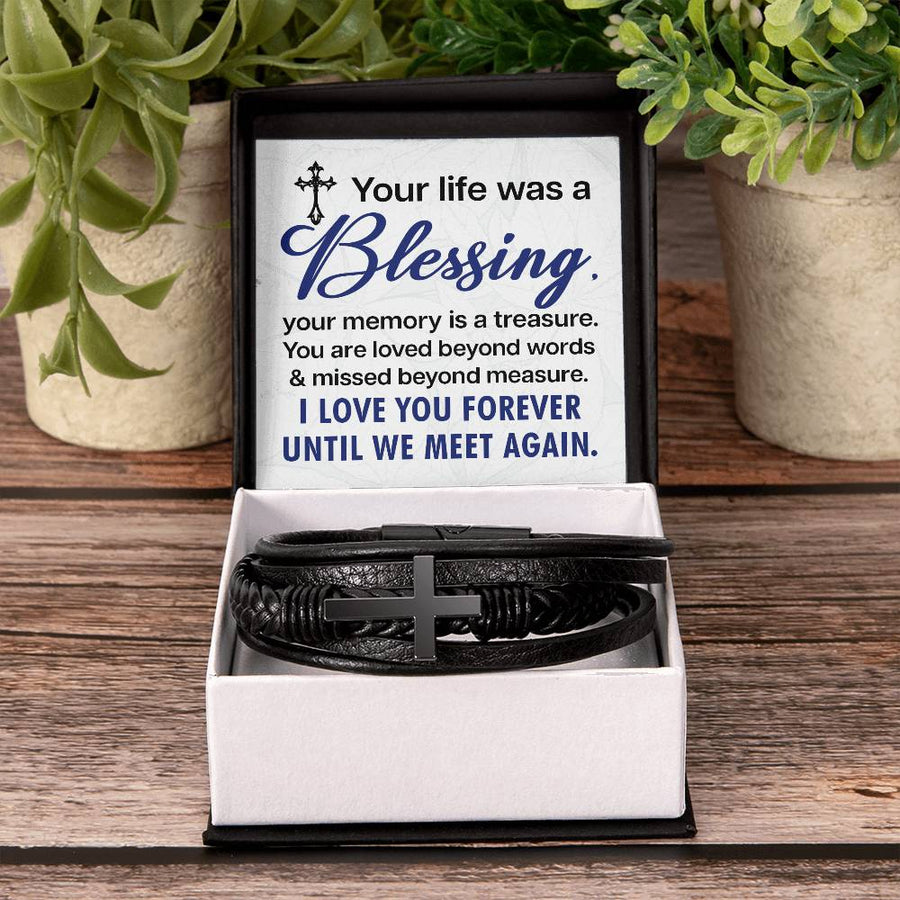 Men's Cross Bracelet - Your Life Was a Men's Cross Bracelet