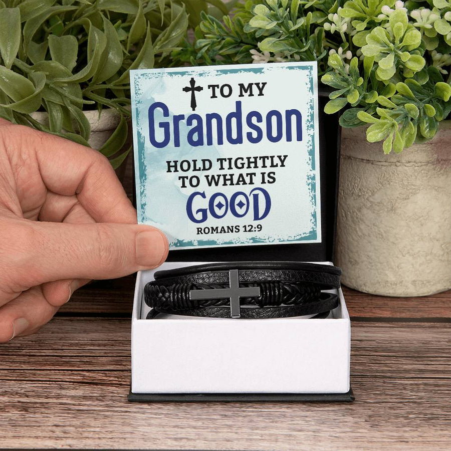 To My Grandson Bracelet from Grandparents, Hold Tightly to What Is Good