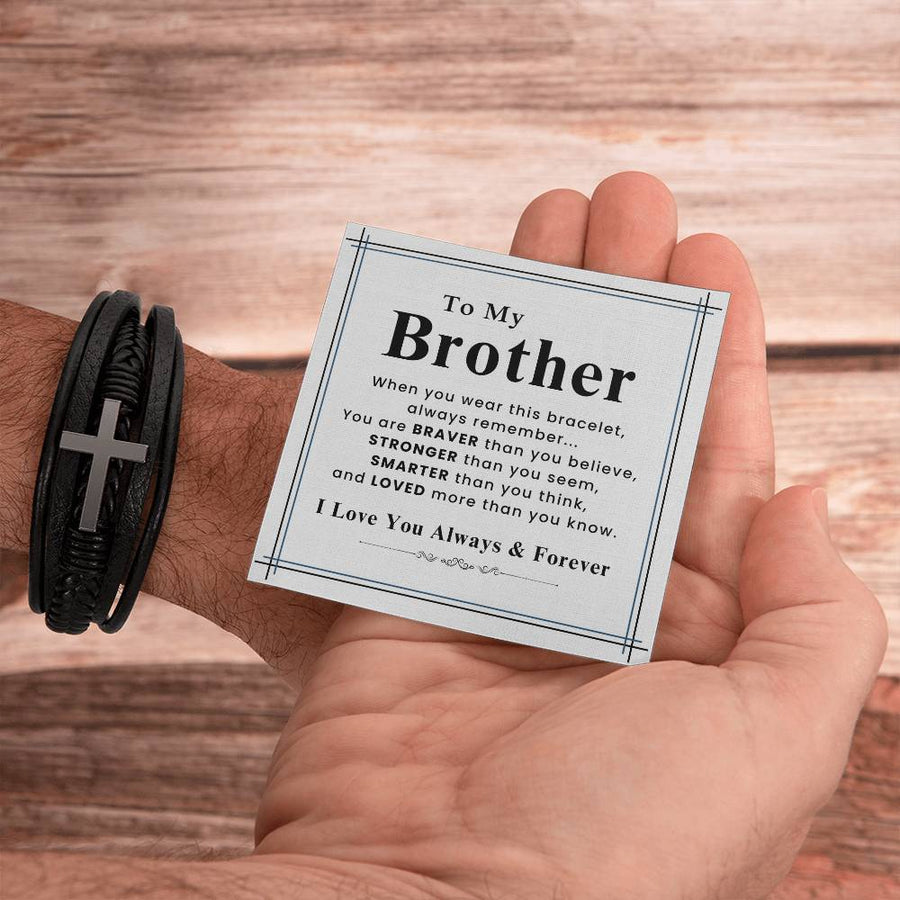 To My Brother Bracelet for Birthday, Unique Gift for Brother Christmas from Sister