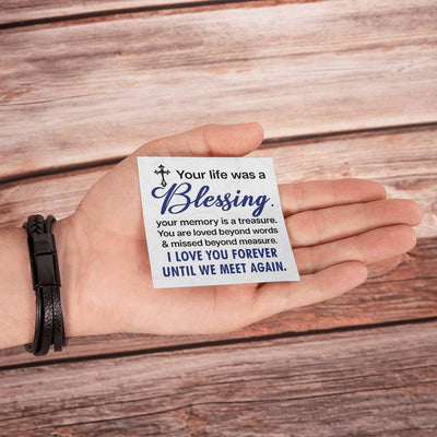 Load image into Gallery viewer, Men&amp;#39;s Cross Bracelet - Your Life Was a Men&amp;#39;s Cross Bracelet
